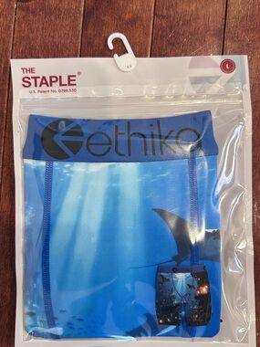 ethika Men’s Blue Ocean Shark Boxer Briefs